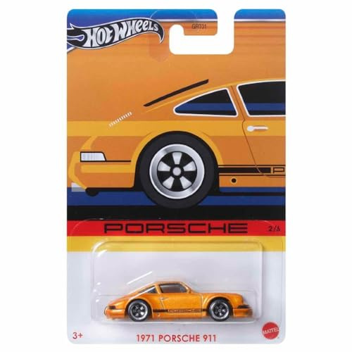 Hot Wheels Porsche 911 1971 Modellauto, Klassische Autos, Maßstab 1:64, Metall, Kind, Unisex, Spielzeugauto, Kinder, 16.5 x 3.5 x 11 cm