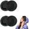 2 Pares de Fundas de Tela Flexibles para Auriculares - Protector de Higiene Estirable y Lavable, se Adapta a Auriculares de 6 a 8,5 cm, Protege Almohadillas, Negro
