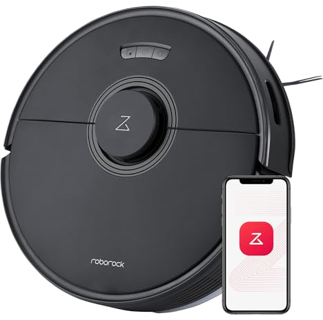 roborock Q7 Max Robot aspirateur Laveur 2 en 1, Aspiration de 4200Pa, Navigation PreciSense LiDAR, 3D Cartographie, 180min Durée, Zones Interdites, Routines Personnalisées, Contrôle APP/Alexa, Noir