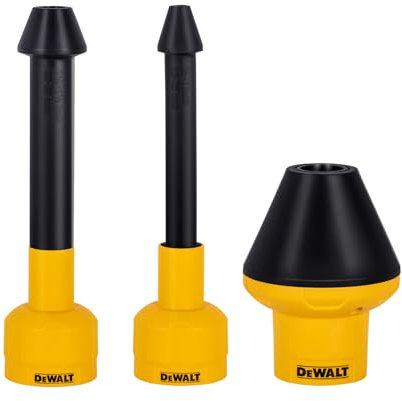 DEWALT Shop Vac Conduit Line Puller Attachment Kit, Wet Dry Vacuum Accessory Attachments for Small Conduit Boxes and Tight Areas, 3 Pack, Length 10 & 10 & 5.6, DXVA00-0301