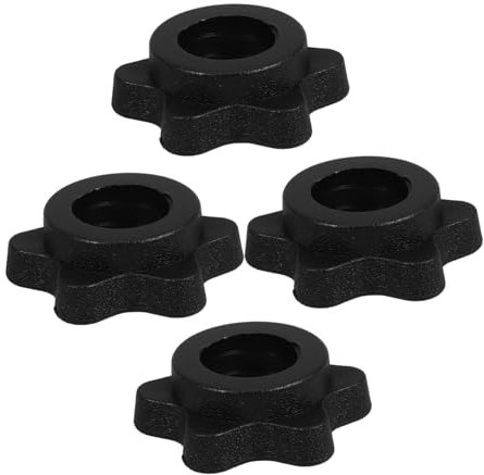 GLEAVI 4pcs Dumbbell Locking Nut Set Self-Locking Barbell Collars for Secure Weight Lifting Universal Barbell Lock Accessories for Home Gym Fitness Equipment