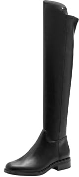 Tamaris Damen Overknee 1-25508-45, Stivale sopra Il Ginocchio Donna, Nero, 37 EU