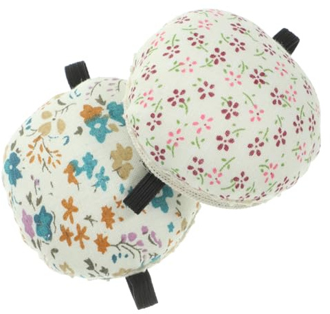 Tofficu 2stücke Handgelenk Nadelkissen Tragbare Nadelhalter Für Nähen Sichere Stecknadel Aufbewahrung Weiches Material Buntes Florales Design Für Näher Und Bastler