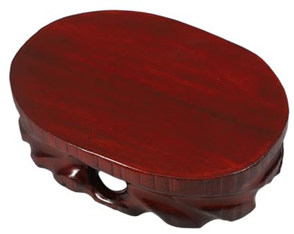 TOPPERFUN Base De Exhibición De Madera para Jarrones y Teteras Soporte De Artesanía Oriental Pedestal De Flores De Madera Sólida para Decoración De Hogar y Jardín