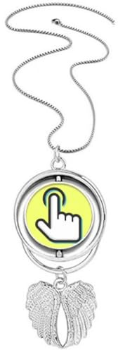 no/no Maniphalanx Collier rotatif avec pendentif en forme d'ailes d'ange, M
