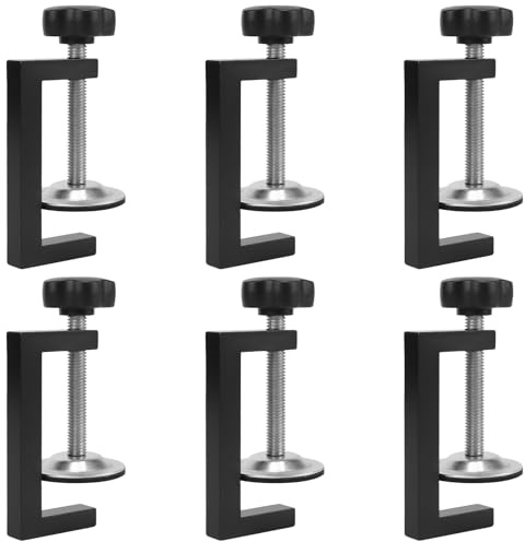 TAICHEUT 6 PCS G Clamps for Woodworking, 4 Inch Adjustable Screw Small Universal Table Clamps for Carpentry DIY Projects