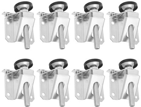 jojofuny 8pcs Heavy Duty Wardrobe Adjusting Feet Furniture Workbench Adjustable Pads Heavy Duty Leveler Shelving Adjustable Feet Cabinet Silver