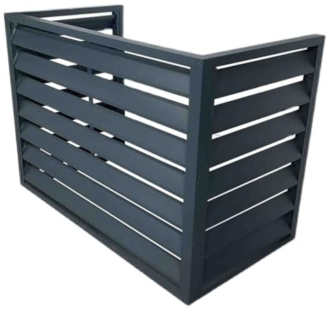 Cubierta de aluminio para aire acondicionado, uso en exteriores e interiores, elegante valla para ocultar unidades de aire acondicionado y bombas de calor, protección resistente a la intemperie
