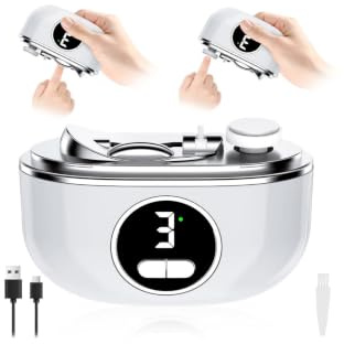 3 in 1 Electric Nail Clipper, 3-Speed 2-Blade Adjustable Easy Nail Trimmer
