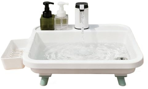 Generico Lavello da Campeggio Portatile per Esterni - Bocca Larga per Carichi Pesanti | Stazione Lavamani Portatile per | per Barbecue da Giardino, Giardino, Avventura, Lavastoviglie, Campeggi