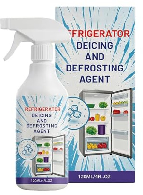 Genérico Spray Descongelante De Frigorífico | 120ml Fusión de Hielo Multiusos,Aerosol Descongelador de Frigorífico | para Parabrisas Ventanillas Cerraduras Coche Cocina Restaurante Hogar