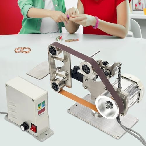 Lijadora de banda,Banda de lijadora de disco ajustable,Lijadora de disco | Lijadora de banda de 220 V, 550 W, 5000 UPM, 762 x 25 mm, rotación de 90°, para funcionamiento horizontal y vertical