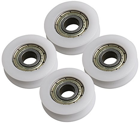 CNBTR 22x6x7mm 696ZZ U-Typ Rillenkugellager Führungsrolle Räder Rollenlager 67KG 4er Pack