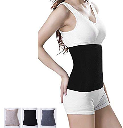Thermal Knitted Kidney Warmer Abdominal Binder Stomach Lumbar Lower Back Support Brace Slim Waist Trimmer Wrap Belt Postpartum Belly Band Surgical Recovery Warming Pain Relief