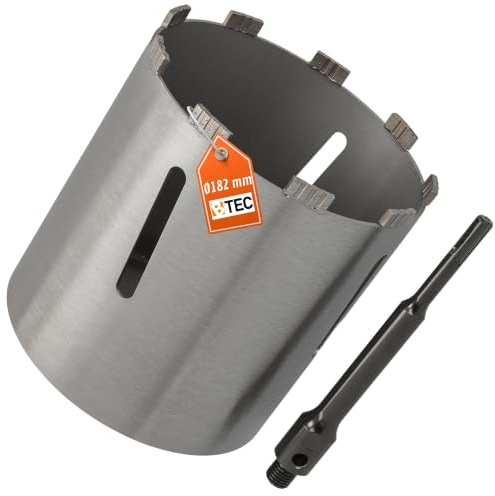 Diamant Bohrkrone SDS-plus lang (200mm) Aufnahme Nutzlänge 180 mm Ø 182 mm Betonbohrkrone Kernbohrer