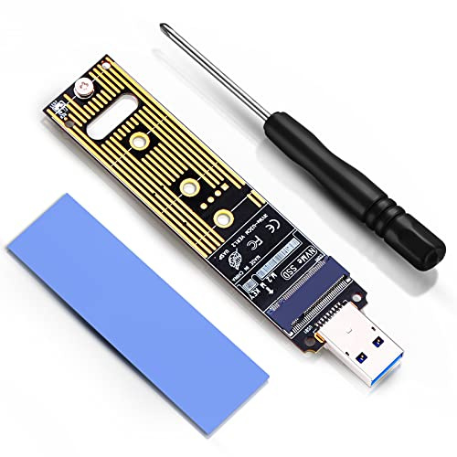 ZEXMTE M.2 NVME USB 3.1 Adaptador M-Key Disco Convertidor Lector Alto Rendimiento 10Gbps USB 3.1 Gen 2 Bridge Chip Soporte 2230 2242 2260 2280 Tamaño SSD