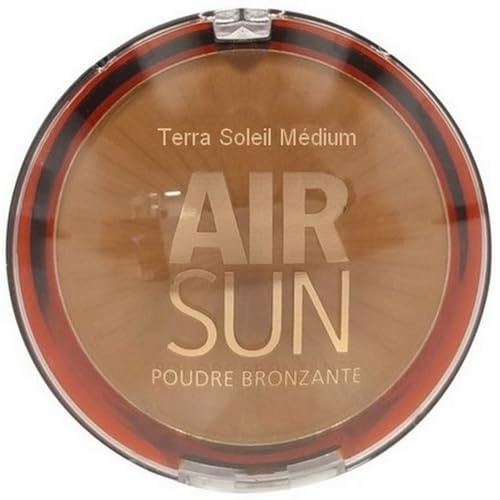 Poudre soleil maquillage, poudrier teint bronzé couleur soleil médium