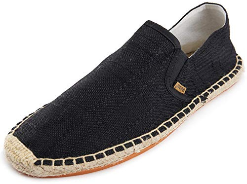 Alexis Leroy Original Alpargatas de Lona para Hombre Negro 44 EU