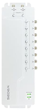 AMPLIFICATORE Distributore 2 INTRATE TNT ET Dab (FM) 8 Uscite TV Gain 18DB