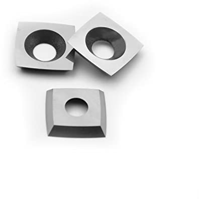 CDBP Plaquettes carrées en carbure 11 x 11 x 2,0 mm - Rayon du tranchant 50 mm pour ou outils tournage bois, 3 pièces