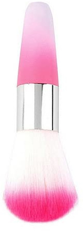 Worparsen 1 cepillo de uñas para mujer, limpiador de polvo de uñas de gel UV, removedor de polvo de uñas, cepillo para rubor, color rosa