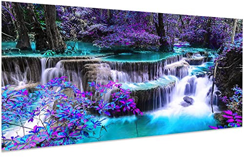 Hjjdiyes Malen Nach Zahlen Erwachsene Landschaft 90x40 cm-DIY Handgemalt Ölgemälde Kit für Anfänger und Erwachsene,inklusive Knitterfreie Leinwand,Pinsel und Acrylfarben-Haus Dekoration(Rahmenlos)