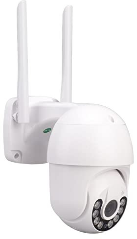 WiFi Smart Camera 2MP 1080P IP66 Waterproof Wireless Security Camera Anti-Theft Cameras for Home Hotel Office Company Outdoor(UK Plug-White)