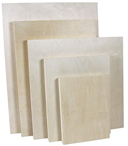 Paintersisters Malgrund Holz 2er Set 50x100cm 3D-38mm,12 Größen, Malplatte | Ungrundierter Holzmalgrund aus Schichtholz. Ideal für Acryl, Öl, Mixed Media & Raisin. Ulmer Holzmalgrund