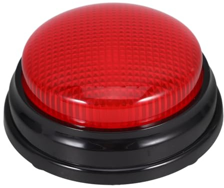 HOLIDYOYO Zumbador del Juego: Botón De Sonido De Alarma Divertido con Luz Botón De Programa De Juego Zumbador Botones Parlantes Generador De Ruido Botón De Sonido Concurso De Fiesta Prueba