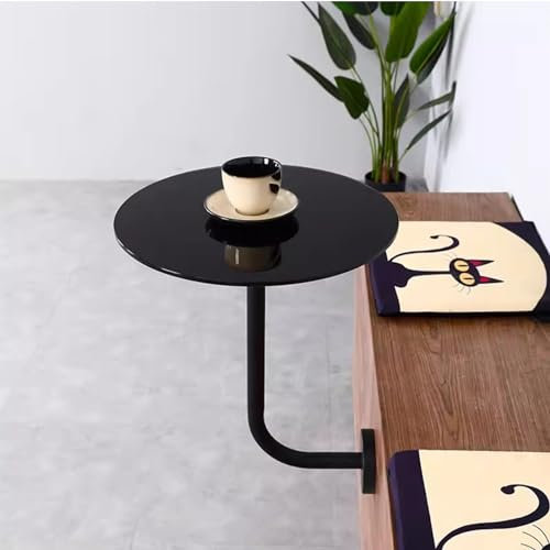 MARXAN Runder Pub-Bartisch, Kleiner moderner Kaffee-Besprechungstisch, Akzent-Nachttisch, Nachttische, Cocktail-Tisch, Snack-Tisch für schwarzen Tee, Wandmontage (Size : 40x40x45cm)