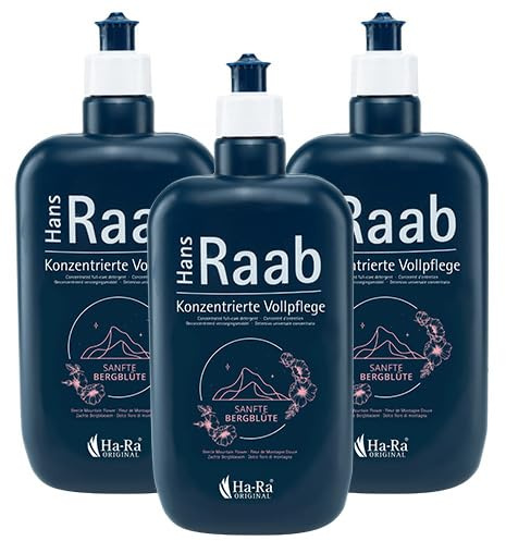 Hans Raab Konzentrierte Vollpflege Sanfte Bergblüte 3 x 500 ml I Universalreiniger für Haushalt, Garten und Auto I Sparsam, vielseitig, umwelt & hautfreundlich I Rohstoffe gut biologisch abbaubar
