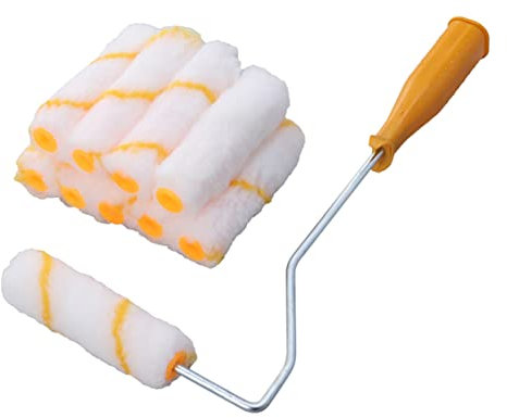 WHAMVOX 4 Inch Wall Paint Roller Brush Set 21pcs 4-inch Fiber Roller Covers and for DIY Home and Office Wall Painting
