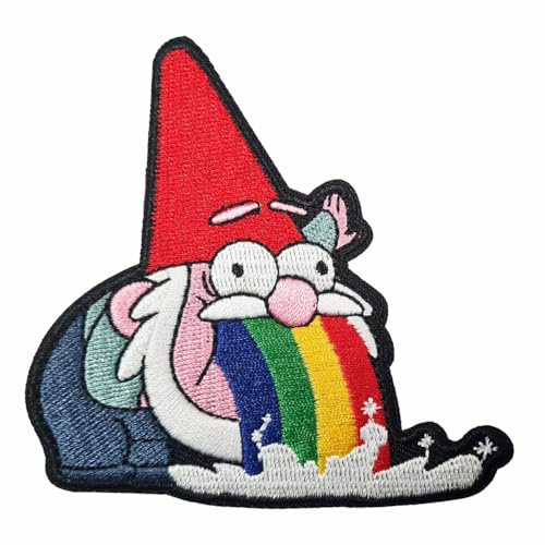 Aufnäher Aufbügler Patch Kotzender Zwerg Spaß lustige Motive assi oi fun witzig