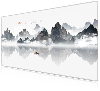 LL-COEUR Motiv Groß Gaming Mäusepad rutschfeste 70x40x0,3cm, Laptop Schreibtischauflage mit Genähte Kanten für Maus, Tastatur (Landschaften 2, 700x400x3mm)