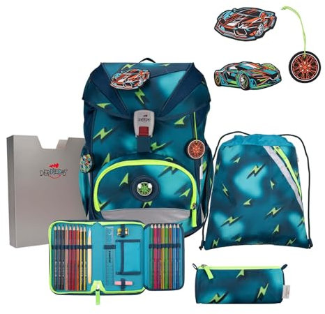 DerDieDas ErgoFlex Superlight Schulranzenset 5-teilig Magic Light