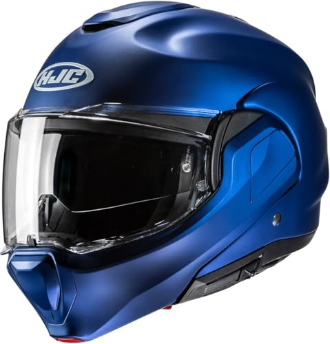 HJC, Modularer Motorradhelm F100 UNI Semi Flat Metallic Blue, L