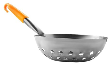 KOCKSHION Colador De Acero Inoxidable Con Mango Utensilio De Cocina Para Escurrir Fideos y Verduras Herramienta Práctica Para Cocción Casa y Profesionales