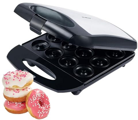Donut Machine Machine, produttore di ciambelle, Macchina elettrica per produttore di ciambelle 12 fori strumento di cottura, Calza per torta per torta a bagel multifunzionale tettona per torte, snack