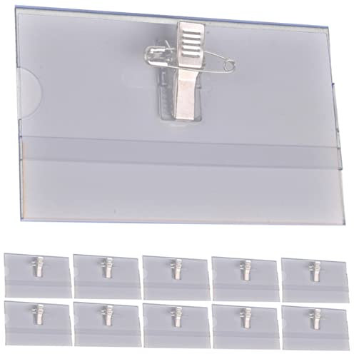 Operitacx 50 Stück Namensschild Clips Wiederverwendbare Ausweishalter mit Stabilen Metallclips für Id Karten für Büro Veranstaltungen und Medizinisches Personal