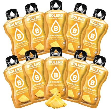 BOLERO Ananas - 10 sticks de poudre aromatisante pour boisson sans sucre