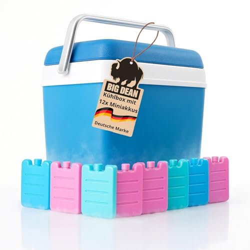 Kühlbox inkl. 12 Kühlakkus 24 Liter Kühlbox mit Akku für bis zu 11 h Kühlung