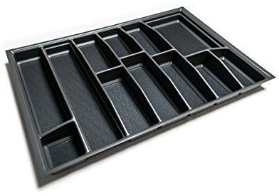 Generic Lana Solution Besteckeinsatz für 80er Schublade, 480,5 mm x 710 mm, anthrazit