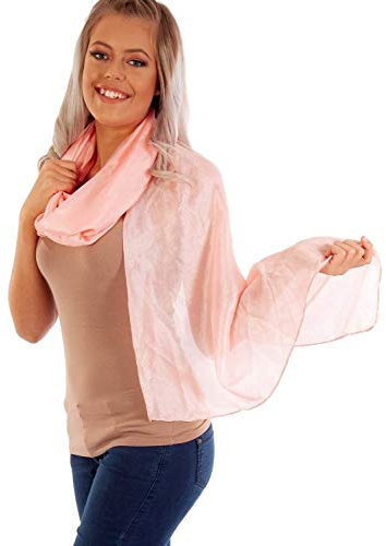DOLCE ABBRACCIO by RiemTEX ® Schal Damen PRIMA DONNA Stola Tuch aus Wildseide im klassischen Rosa Tücher in 31 Unifarben Halstücher Seidentuch Schals Damen Halstuch Seidenschal (Rosa)