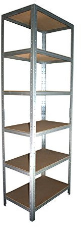 Shelf Creations Basic Schwerlastregal 180x140x50cm verzinkt 6 Böden - Regal Kellerregal Metallregal smartes Steckregal Lagerregal Werkstattregal Archivregal Industrieregal Haushaltsregal Ordnerregal