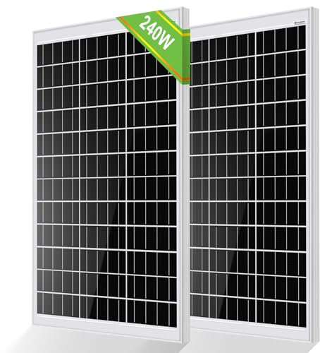ECO-WORTHY 240W Solarmodul Hocheffizientes monokristallines Modul für Wohnmobile