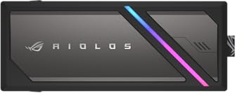 ASUS ROG Strix Aiolos USB-C 3.2 Gen 2x2 SSD-Gehäuse | duale M.2 NVMe PCIe- & SATA-Unterstützung, werkzeugfreie Installation, SSD Dashboard, Kühlsystem mit Wärmeleitpad
