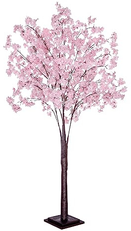Kirschblüten-Kunstbaum 160 cm hoch rosa mit Standplatte Frühlingsdekoration