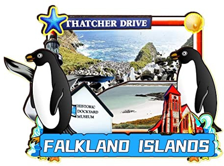 Kühlschrankmagnet Falkland-Inseln, Südamerika, aus Holz, 3D-Sehenswürdigkeiten, Reisen, Sammlerstück, Souvenirs, Dekoration, handgefertigt