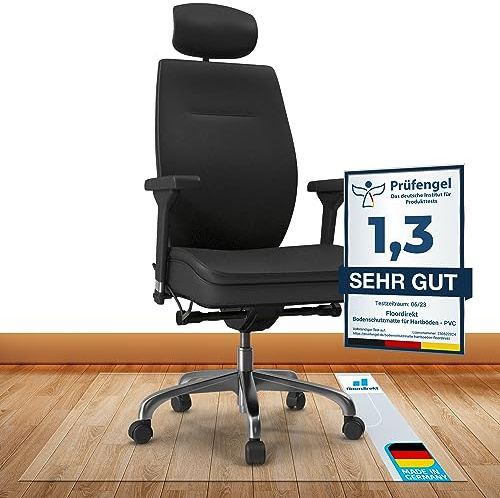 Floordirekt Bodenschutzmatte für Hartböden - Neo - transparente Bürostuhlunterlage Bodenmatte Stuhlunterlage - Stärke: 1,5 mm (Transparent, 90 x 100 cm)