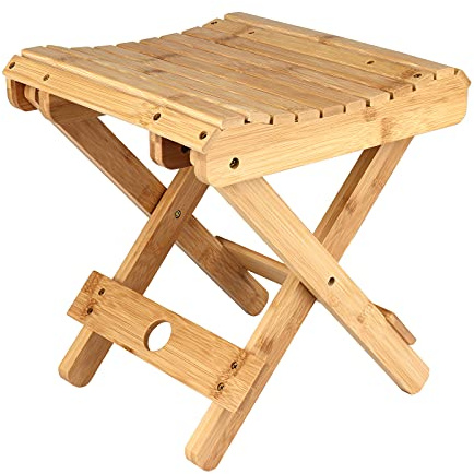 Bambus-Klapphocker, Klappbarer Bambushocker, Klappbarer Duschhocker, Sitzstuhl, Tragbarer Haushalt, Nicht aus Massivem Holz, Mazar-Fußklapphocker, Badezimmer-Duschhocker, Quadratischer Hocker(#1)